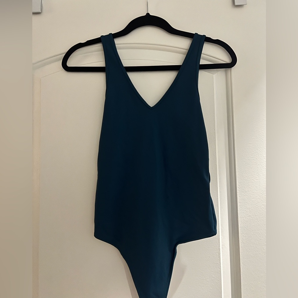 Teal V-Neck a&f bodysuit
